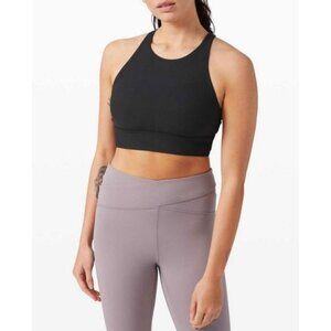 Lululemon Energy Bra High Neck Long Line Black Size 4